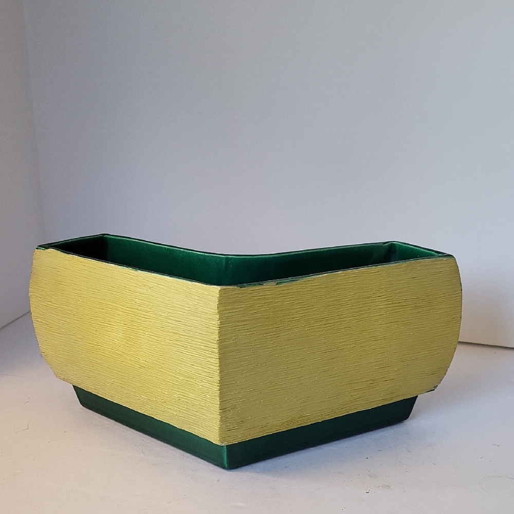 1954 Miramar Of California Green and Yellow Decorative Planter